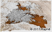 Physical Panoramic Map of Guanacevi, lighten
