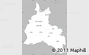 Gray Simple Map of Guanacevi, single color outside