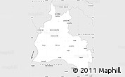 Silver Style Simple Map of Guanacevi