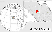 Blank Location Map of Hidalgo, highlighted country