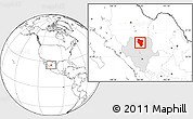 Blank Location Map of Hidalgo, highlighted parent region