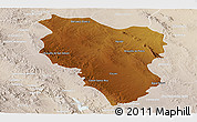 Physical Panoramic Map of Hidalgo, lighten