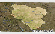 Satellite Panoramic Map of Hidalgo, darken
