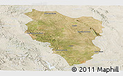 Satellite Panoramic Map of Hidalgo, lighten