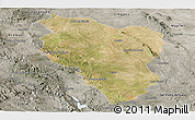 Satellite Panoramic Map of Hidalgo, semi-desaturated