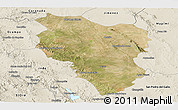 Satellite Panoramic Map of Hidalgo, shaded relief outside