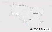 Silver Style Panoramic Map of Hidalgo, single color outside