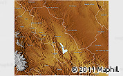 Physical 3D Map of Inde