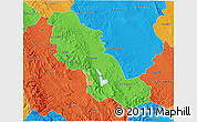 Political 3D Map of Inde