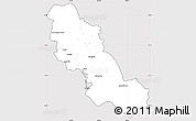 Silver Style Simple Map of Inde, cropped outside