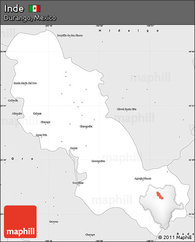 Silver Style Simple Map of Inde