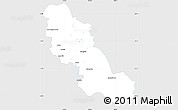 Silver Style Simple Map of Inde, single color outside