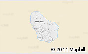 Classic Style 3D Map of Nombre de Dios, single color outside