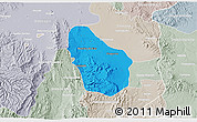 Political 3D Map of Nombre de Dios, lighten, semi-desaturated