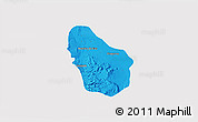 Political 3D Map of Nombre de Dios, single color outside