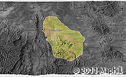 Satellite 3D Map of Nombre de Dios, darken, desaturated