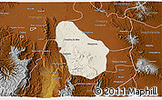 Shaded Relief 3D Map of Nombre de Dios, physical outside