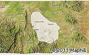 Shaded Relief 3D Map of Nombre de Dios, satellite outside