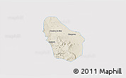 Shaded Relief 3D Map of Nombre de Dios, single color outside