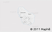 Silver Style 3D Map of Nombre de Dios, single color outside