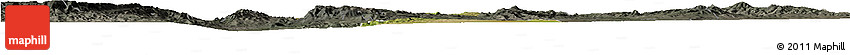 Satellite Horizon Map of Nombre De Dios, darken, semi-desaturated