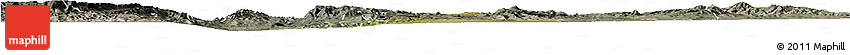 Satellite Horizon Map of Nombre De Dios, semi-desaturated