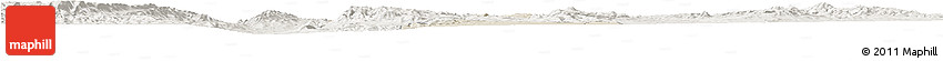 Shaded Relief Horizon Map of Nombre De Dios, lighten