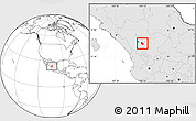 Blank Location Map of Nombre de Dios, highlighted country