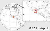 Blank Location Map of Nombre de Dios, highlighted parent region, within the entire country