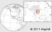 Blank Location Map of Nombre de Dios, highlighted parent region