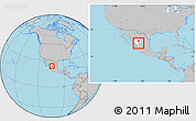 Gray Location Map of Nombre de Dios, highlighted parent region, within the entire country