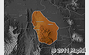 Physical Map of Nombre de Dios, darken, desaturated