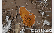 Physical Map of Nombre de Dios, semi-desaturated