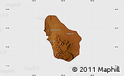Physical Map of Nombre de Dios, single color outside