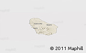 Shaded Relief Panoramic Map of Nombre de Dios, cropped outside