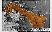 Physical 3D Map of Ocampo, desaturated