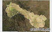 Satellite 3D Map of Ocampo, darken