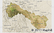 Satellite 3D Map of Ocampo, shaded relief outside