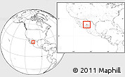 Blank Location Map of Ocampo, highlighted parent region, within the entire country