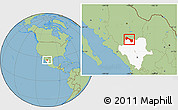 Savanna Style Location Map of Ocampo, highlighted parent region