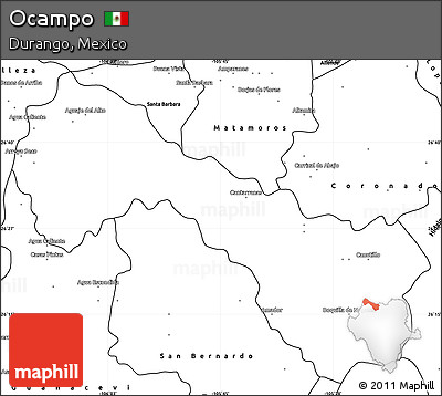 Blank Simple Map of Ocampo