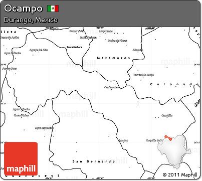 Blank Simple Map of Ocampo