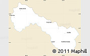 Classic Style Simple Map of Ocampo, single color outside