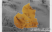Physical 3D Map of San Juan de Guadalupe, desaturated