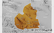 Physical 3D Map of San Juan de Guadalupe, lighten, desaturated