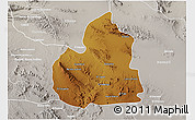 Physical 3D Map of San Juan de Guadalupe, lighten, semi-desaturated