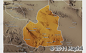 Physical 3D Map of San Juan de Guadalupe, semi-desaturated