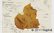 Physical 3D Map of San Juan de Guadalupe, shaded relief outside