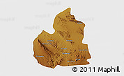 Physical 3D Map of San Juan de Guadalupe, single color outside