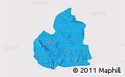 Political 3D Map of San Juan de Guadalupe, single color outside